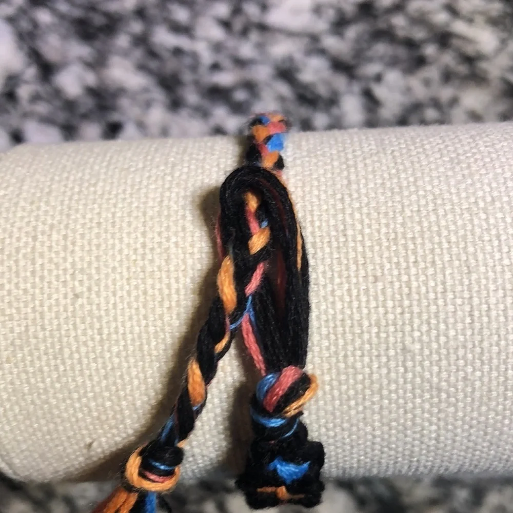 Tie on handmade heart bracelet